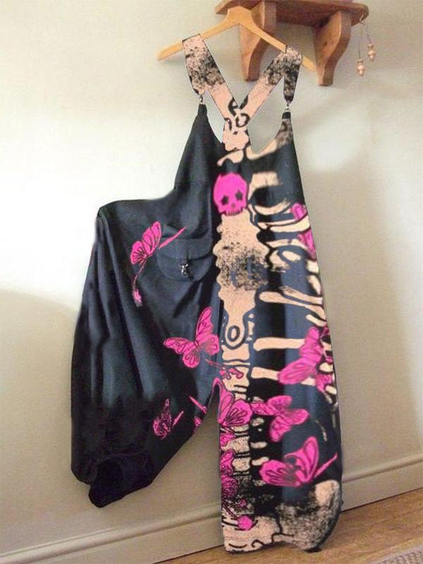 Butterfly Skull Jumpsuit-D